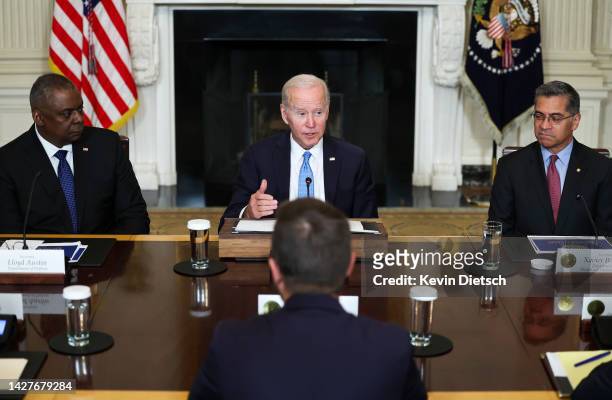 President Joe Biden speaks at a meeting of the White House Competition Council at the White House on September 26, 2022 in Washington, DC. Biden...