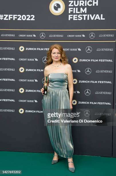 Janine Händel, CEO Roger Federer Foundation, attends the Moet & Chandon photocall during the 18th Zurich Film Festival at Kino Corso on September 26,...