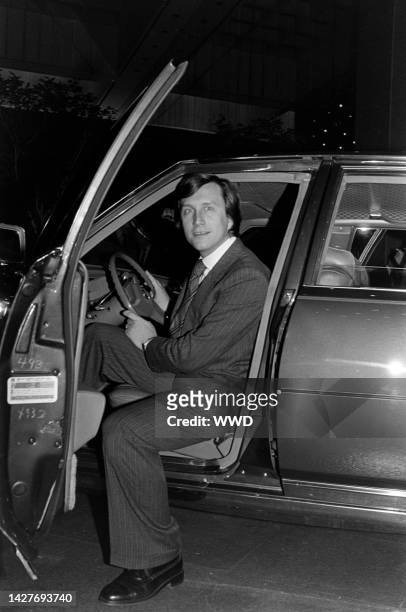Maurizio Gucci attends the Gucci-designed Cadillac debut at the Olympic Towers in New York on November 11, 1978.