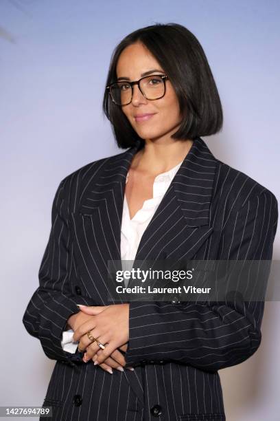 Agathe Auproux attends the "Jack Mimoun Et Les Secrets De Val Verde" premiere at Le Grand Rex on September 26, 2022 in Paris, France.