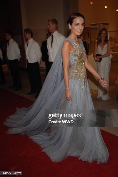 Actress Camilla Belle attends the Metropolitan Museum of Art's annual Costume Institute gala in New York City. Belle wears a Gaultier Paris Haute...