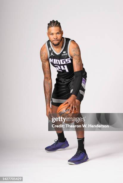 Kent Bazemore of the Sacramento Kings poses for a picture during the Kings Media Day on September 26, 2022 in Sacramento, California. NOTE TO USER:...