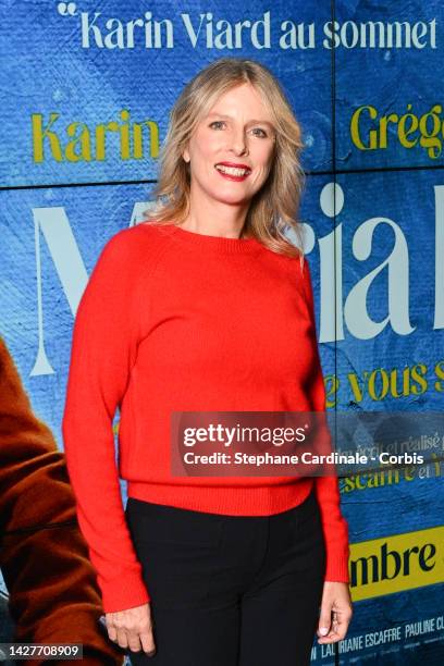 Karine Viard attends the "Maria Reve" Premiere at UGC Cine Cite Les Halles on September 26, 2022 in Paris, France.