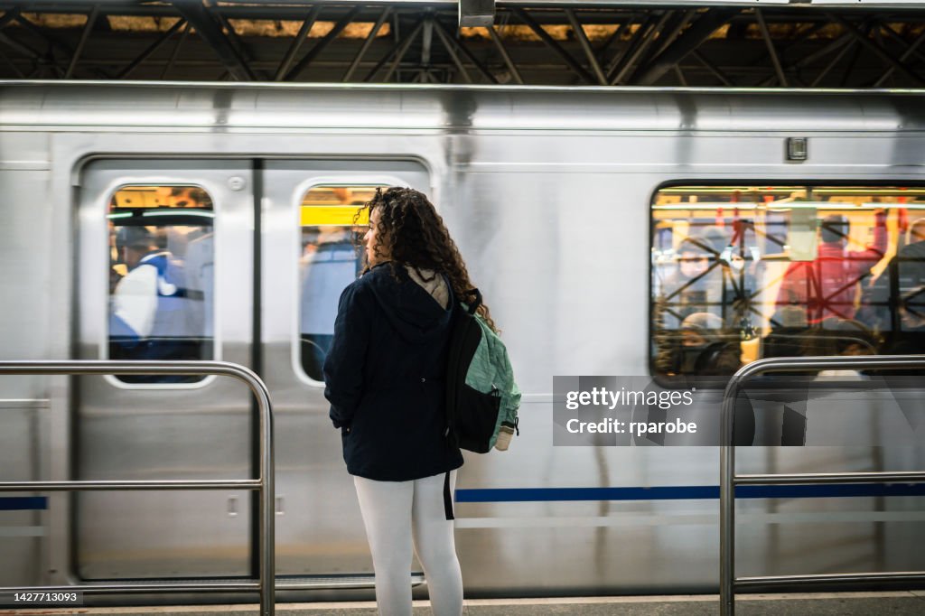 The subway arrived