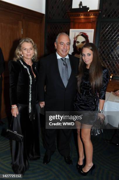 Linda Green, Topshop's Sir Philip Green and Chloe Green attend a party celebrating 25 years of London Fashion Fashion Week. The evening was hosted by...