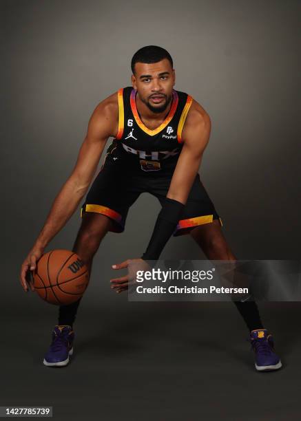 Timothe Luwawu-Cabarrot of the Phoenix Suns poses for a portrait during NBA media day at Events On Jackson on September 26, 2022 in Phoenix, Arizona....