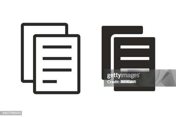 copy and paste icon - paperwork stock illustrations