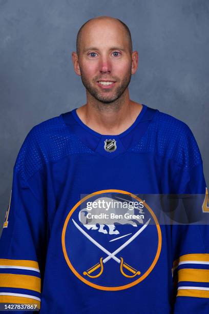 Craig Anderson of the Buffalo Sabres poses for his official headshot for the 2022-2023 season on September 21, 2022 at the KeyBank Center in Buffalo,...