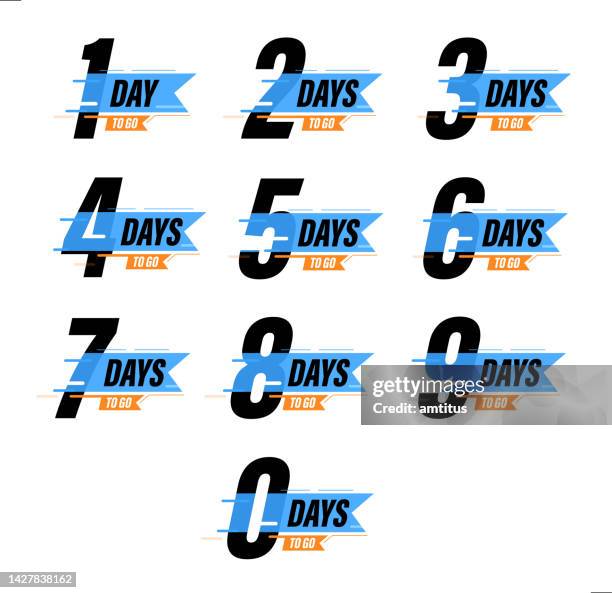 bildbanksillustrationer, clip art samt tecknat material och ikoner med days to go - på resande fot