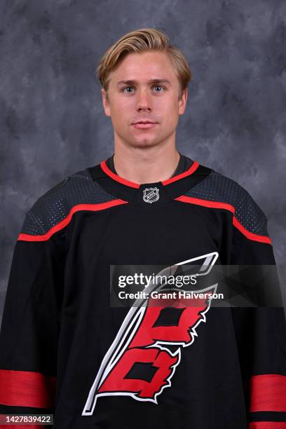 Jack Drury of the Carolina Hurricanes poses for his official headshot for the 2022-2023 season on September 21, 2022 at Carolina Family Practice and...