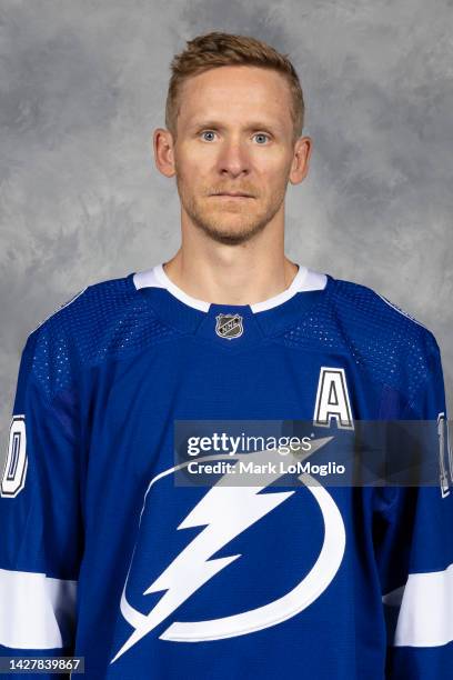 Corey Perry of the Tampa Bay Lightning poses for his official headshot for the 2022-2023 season on September 21, 2022 at Amalie Arena in Tampa,...
