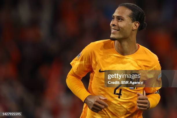 Virgil van Dijk of The Netherlands during the UEFA Nations League A Group 4 match between Netherlands and Belgium at Johan Cruijff ArenA on September...