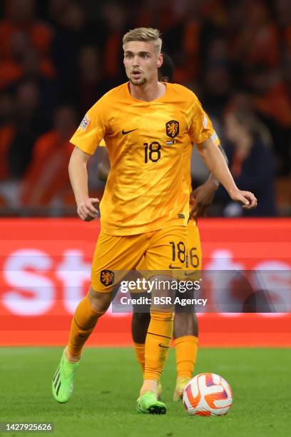 Kenneth Taylor of The Netherlands during the UEFA Nations League A Group 4 match between Netherlands and Belgium at Johan Cruijff ArenA on September...