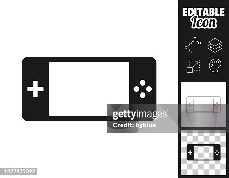 Handheld game console. Icon for design. Easily editable Handheld game console. Icon for design. Easily editable