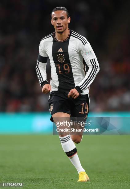 Leroy Sane of Germany during the UEFA Nations League League A Group 3 match between England and Germany at Wembley Stadium on September 26, 2022 in...