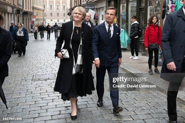 Moderate Party leader Ulf Kristersson attends the opening of the Swedish Parliament for the fall session at the Riksdag Parliament building on...