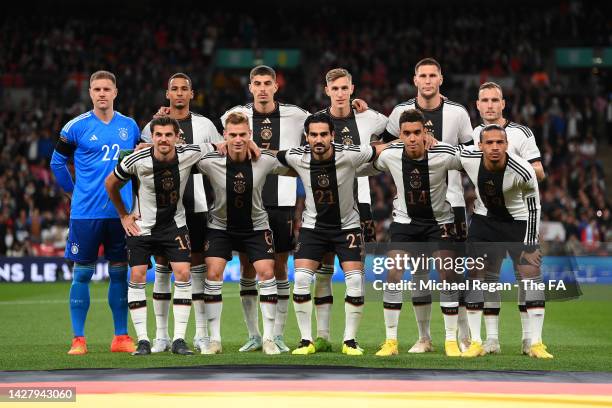 The Germany team line up for a photo prior to the UEFA Nations League League A Group 3 match between England and Germany at Wembley Stadium on...