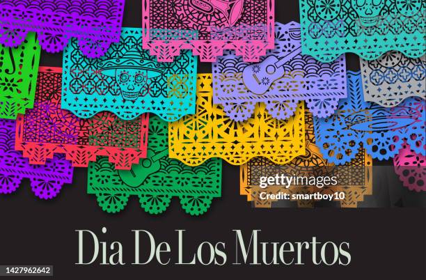 mexikanisches tag der toten festival - allerheiligen stock-grafiken, -clipart, -cartoons und -symbole