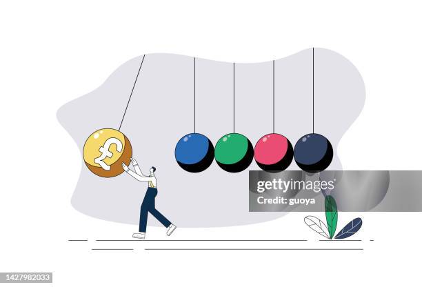 pendulum, pound sterling. - pendulum stock illustrations