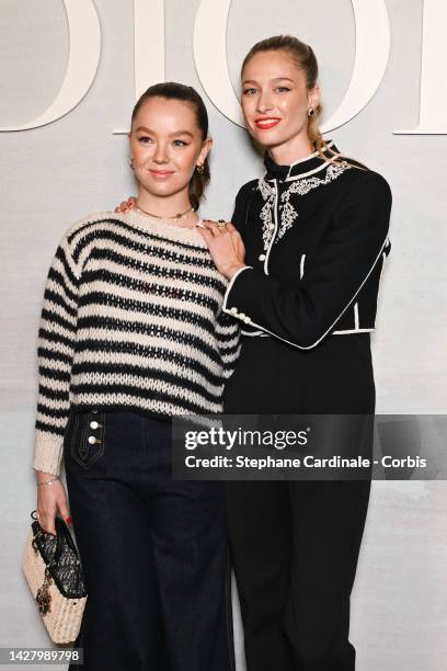 Princess Alexandra of Hanover and Beatrice Borromeo attend the Christian Dior Womenswear Spring/Summer 2023 show as part of Paris Fashion Week on...