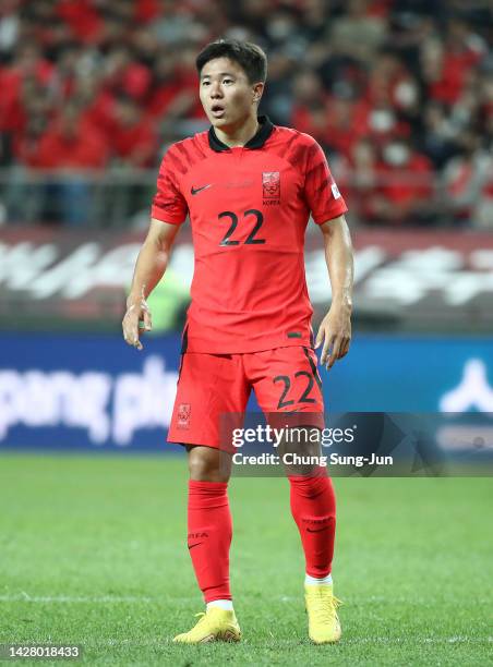 Kwon Chang-Hoon of South Korea poses during the South Korea v Cameroon - International friendly match at Seoul World Cup Stadium on September 27,...