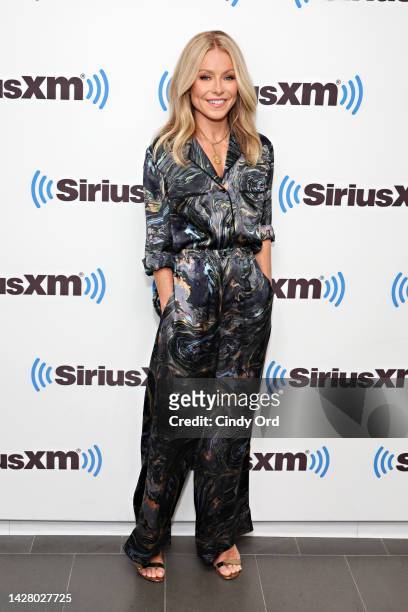 Kelly Ripa poses for a photo during SiriusXM's Town Hall with Kelly Ripa hosted by Andy Cohen at SiriusXM Studios on September 27, 2022 in New York...