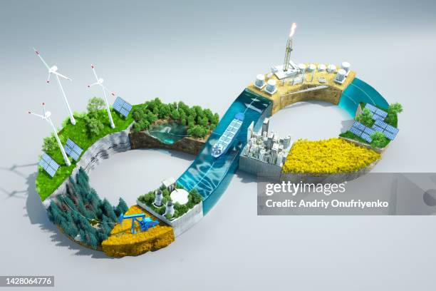 sustainable data infinity sign - environmental issues stockfoto's en -beelden