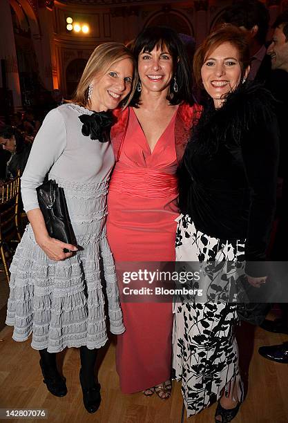 Melanie Shorin, principal at the Narrative Trust, from left, Judy Dimon, honorary chair, and Jennifer Raab, president of Hunter College, stand for a...