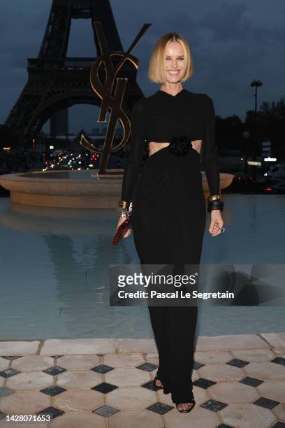 Eva Herzigova attends the Saint Laurent Womenswear Spring/Summer 2023 show as part of Paris Fashion Week on September 27, 2022 in Paris, France.