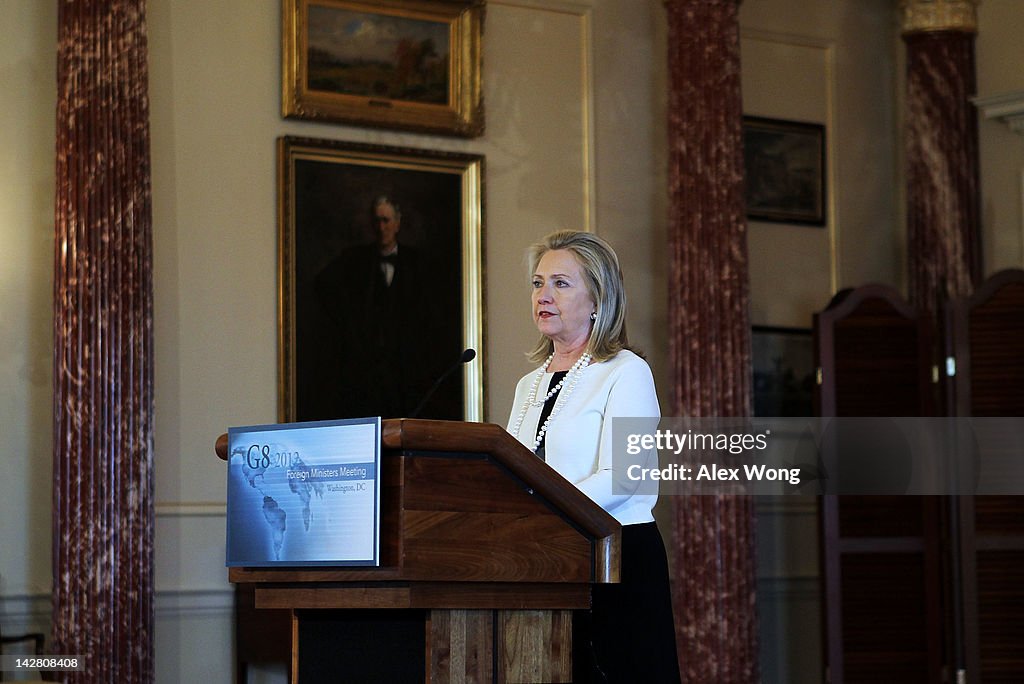 Hillary Clinton Hosts Meeting Of G8 Foreign Ministers