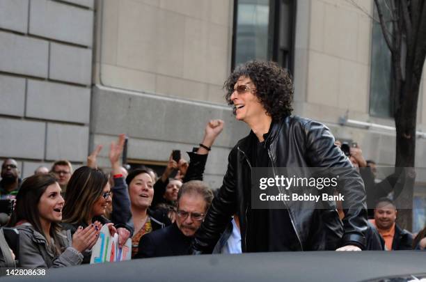 New judge Howard Stern attends America's Got Talent auditions on April 12, 2012 in New York City.