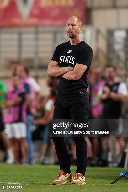 Gregg Berhalter, Manager of United States looks on during the international friendly match between Saudi Arabia and United States at Estadio Nueva...