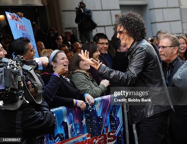 New judge Howard Stern attends America's Got Talent auditions on April 12, 2012 in New York City.