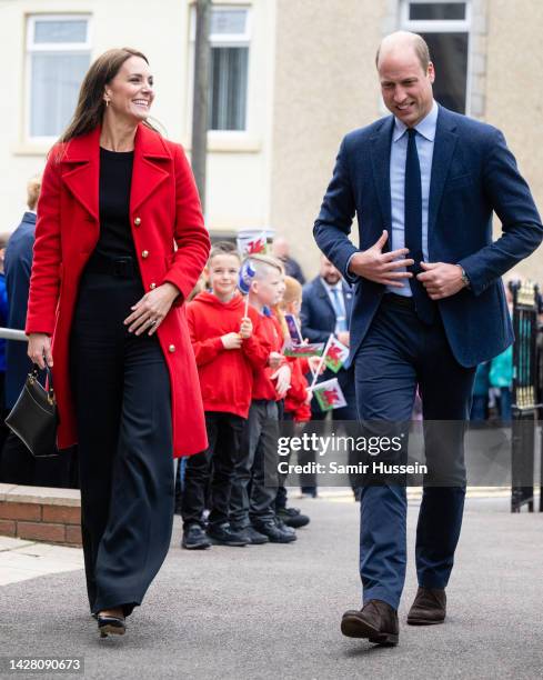 Prince William, Prince of Wales and Catherine, Princess of Wales arrive at St Thomas Church, which has been has been redeveloped to provide support...