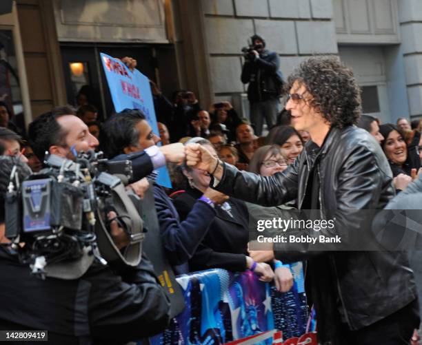 New judge Howard Stern attends America's Got Talent auditions on April 12, 2012 in New York City.