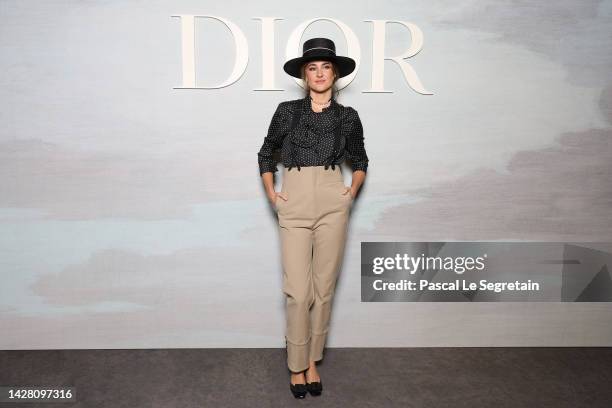 Shailene Woodley attends the Christian Dior Womenswear Spring/Summer 2023 show as part of Paris Fashion Week on September 27, 2022 in Paris, France.