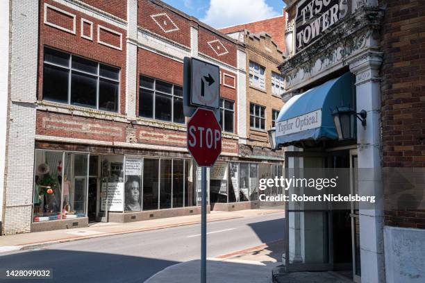 Main thoroughfare of mostly abandoned buildings is seen August 27, 2022 in Welch, West Virginia. Welch is the county seat of McDowell County, a once...