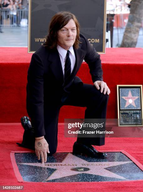 Norman Reedus attends the Norman Reedus Star Ceremony at Hollywood Walk Of Fame on September 27, 2022 in Los Angeles, California.