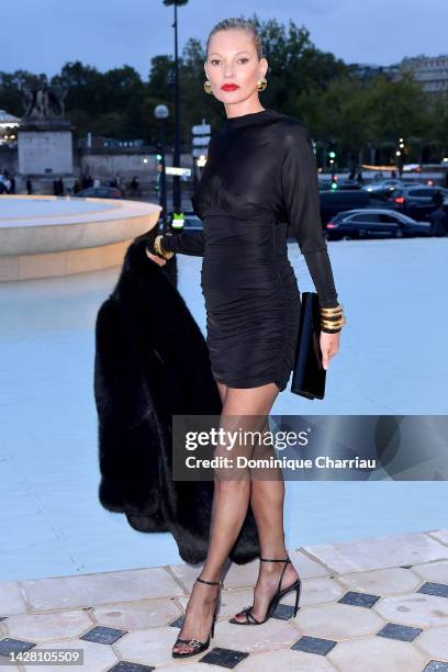 Kate Moss attends the Saint Laurent Womenswear Spring/Summer 2023 show as part of Paris Fashion Week on September 27, 2022 in Paris, France.