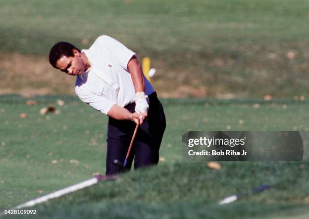 Golfer and broadcaster Bryant Gumbel during Pro Am Tournament at La Costa Country Club, January 7, 1986 in Carlsbad, California.