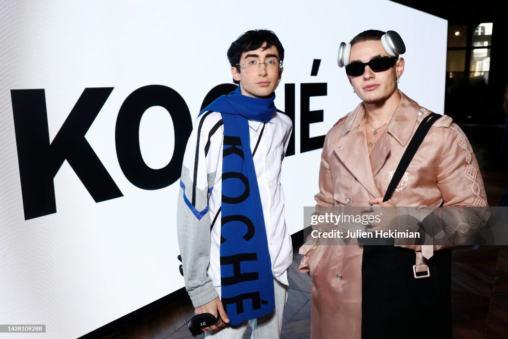 Lythan Lythan Cottaz and Léo Rabineau attends the Koche Womenswear... News ...