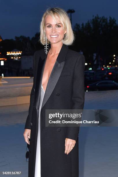 Laeticia Hallyday attends the Saint Laurent Womenswear Spring/Summer 2023 show as part of Paris Fashion Week on September 27, 2022 in Paris, France.