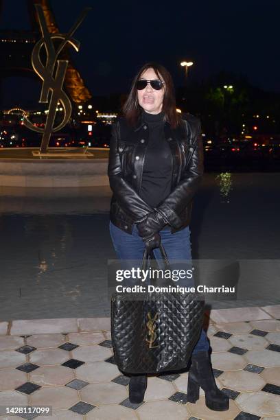 Beatrice Dalle attends the Saint Laurent Womenswear Spring/Summer 2023 show as part of Paris Fashion Week on September 27, 2022 in Paris, France.