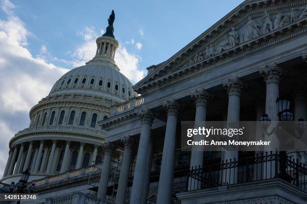 The U.S. Capitol Building is seen on September 27, 2022 in Washington, DC. Later today the U.S. Senate will hold a procedural vote for legislation to...