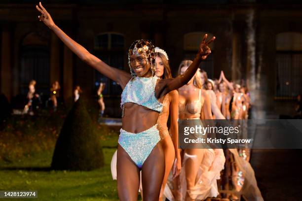 Models walk the runway during the Etam Womenswear Spring/Summer 2023 show as part of Paris Fashion Week on September 27, 2022 in Paris, France.
