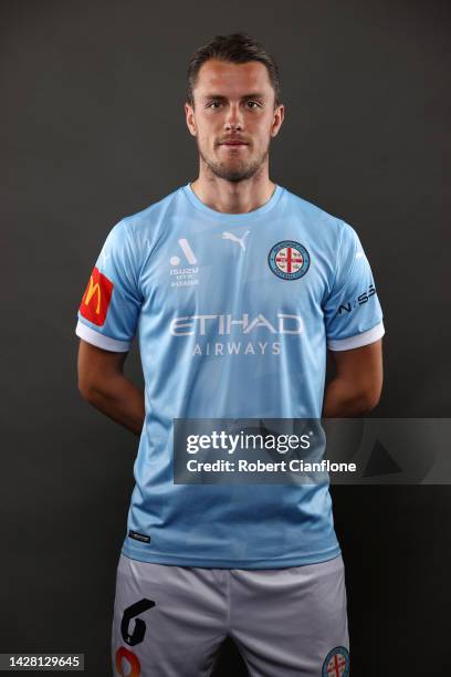 Thomas Lam of Melbourne City poses during the Melbourne City A-League Men's headshots session at AAMI Park on September 26, 2022 in Melbourne,...