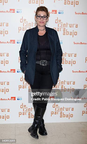 Actress Neus Sanz attends "De Cintura Para Abajo" Photocall at Circulo de Bellas Artes Theatre on April 12, 2012 in Madrid, Spain.