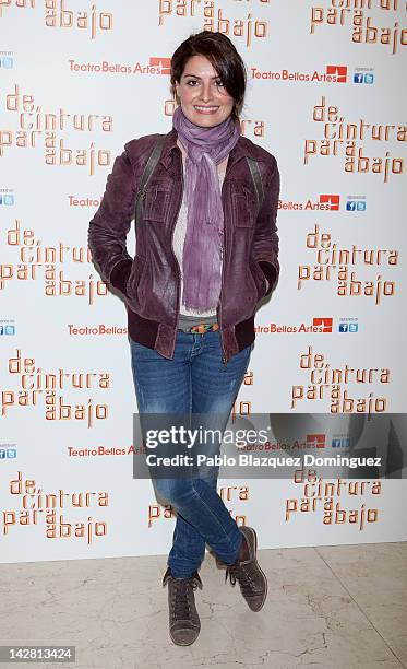 Actress Ledicia Sola attends "De Cintura Para Abajo" photocall at Circulo de Bellas Artes Theatre on April 12, 2012 in Madrid, Spain.