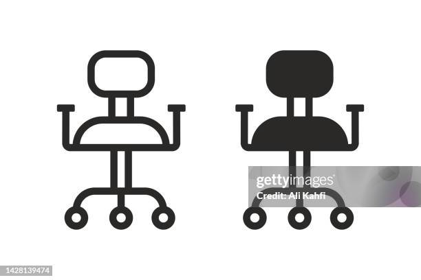 office armchair icon - softness icon stock illustrations