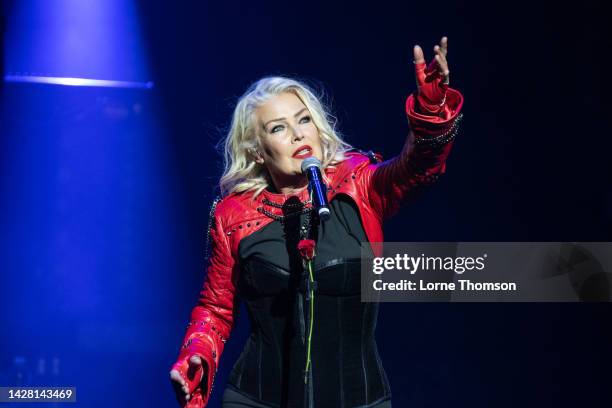 Kim Wilde performs at London Palladium on September 27, 2022 in London, England.